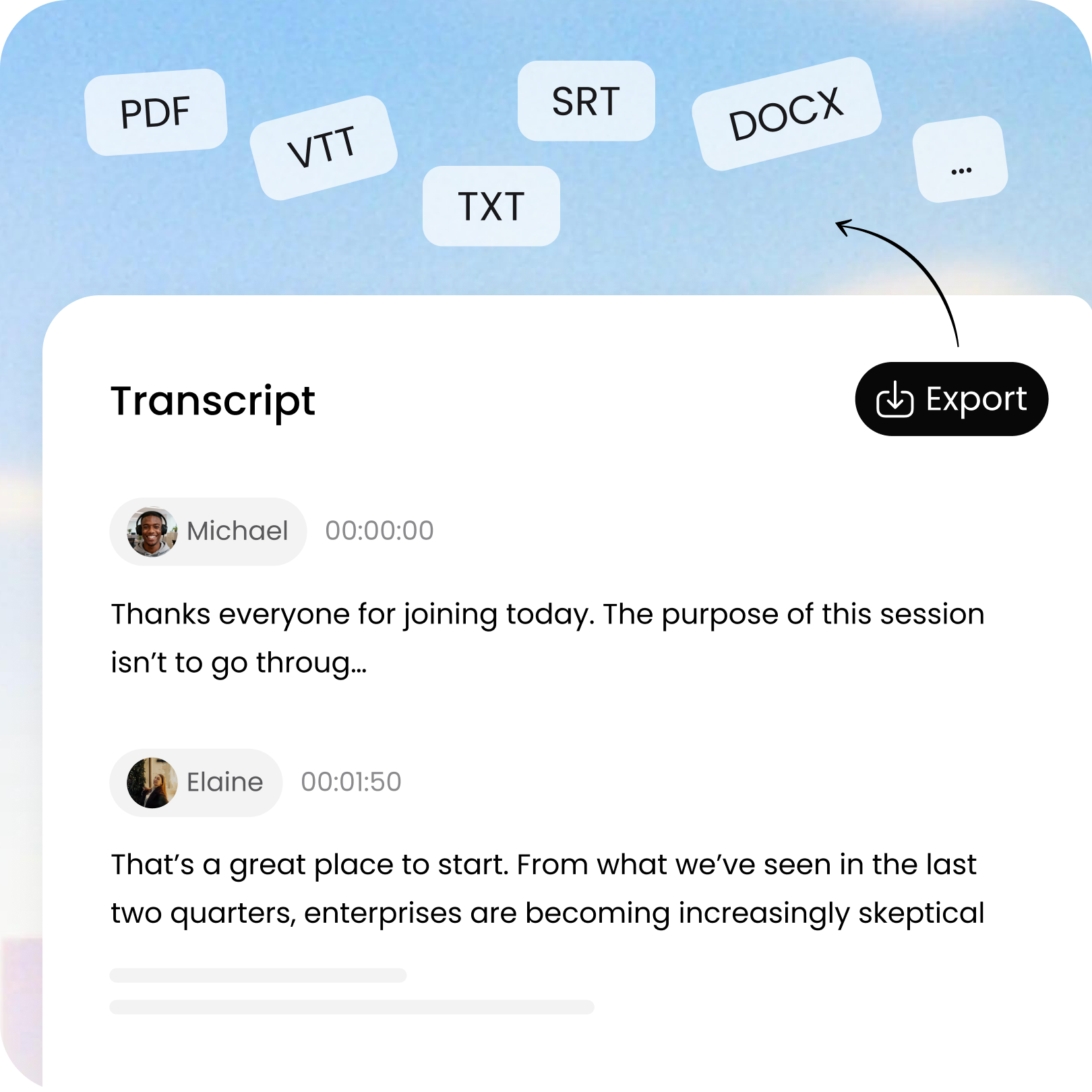 Feature - Export & Share Your Video Transcripts